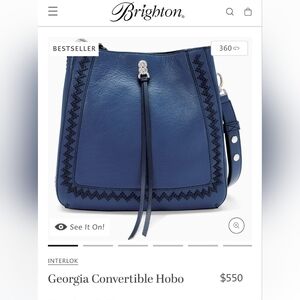 Brighton Georgia Hobo Bag - Navy